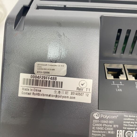 Polycom CX600 2200-15987-025 for Microsoft Lync Desktop Phone POE - Picture 8 of 14